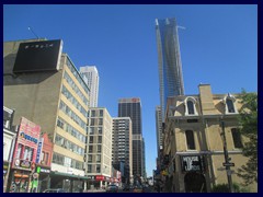 Yonge Street with Number One Bloor skyscraper